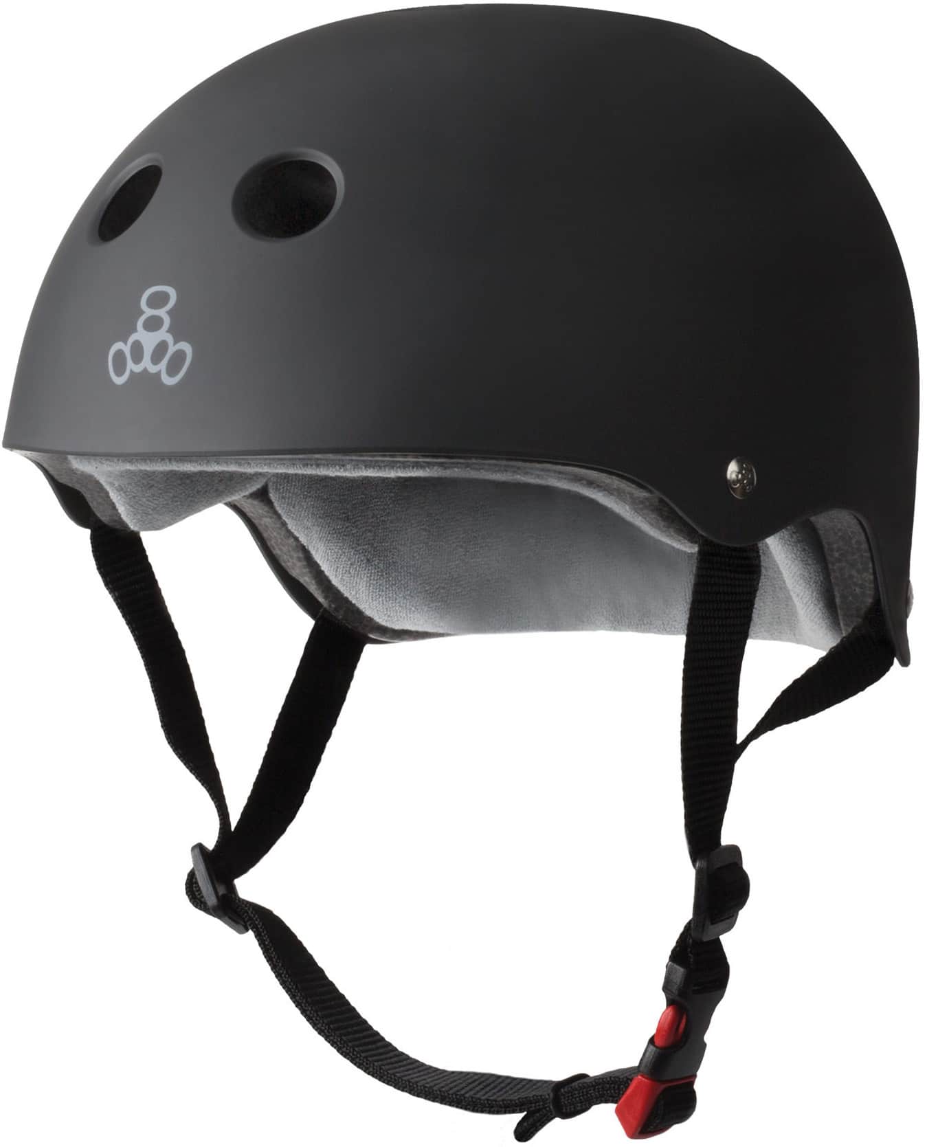 Triple Eight THE Certified Sweatsaver Skate Helmet black rubber