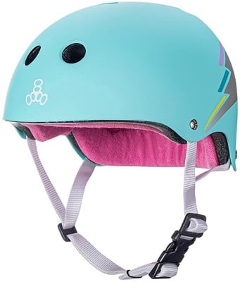 Triple Eight THE Certified Sweatsaver Skate Helmet - teal hologram - view large