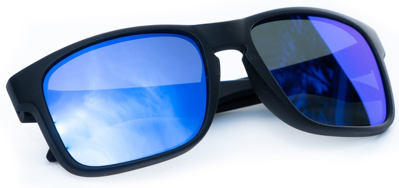Dang Shades All Terrain Polarized Sunglasses - matte black/blue mirror ...