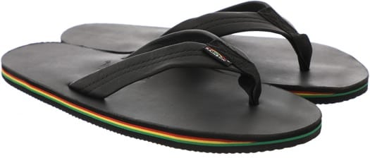 Rainbow Sandals The Rastafarian Sandals - black - view large