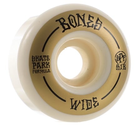 Bones SPF Wide Skateboard Wheels - white/gold (81b) - view large