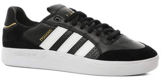 Adidas Tyshawn Low Skate Shoes - core black/footwear white/gold metallic - view large