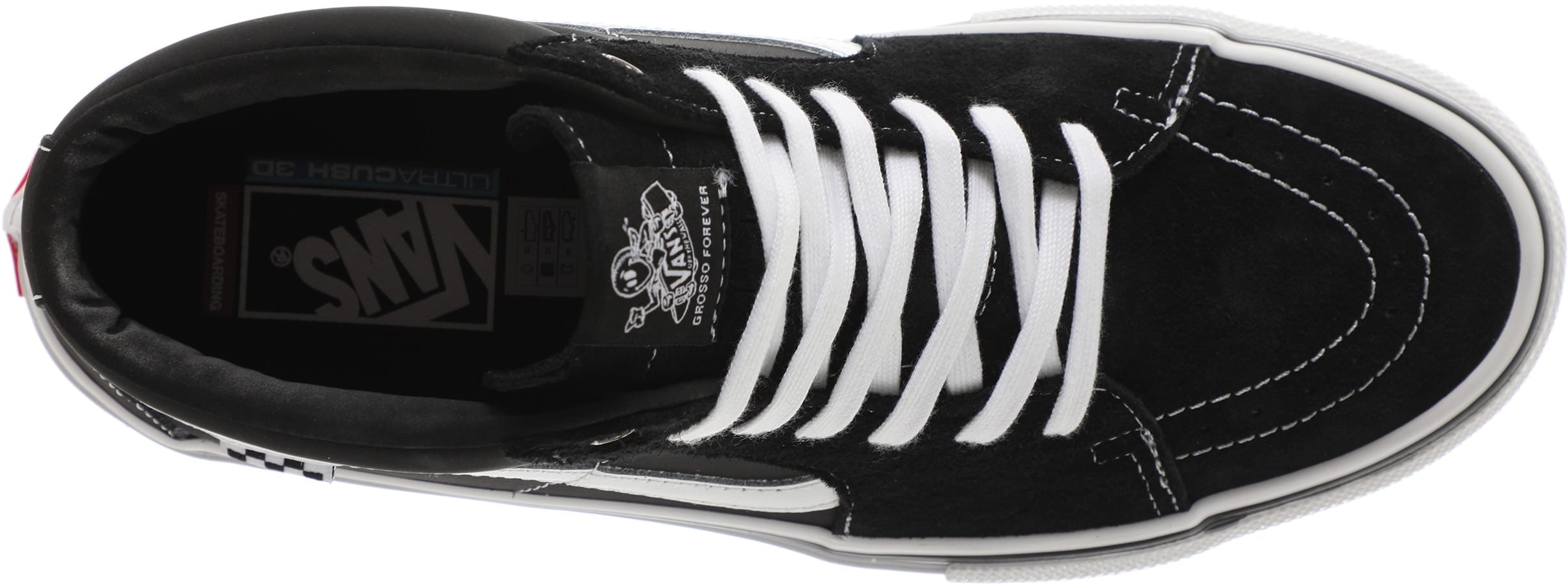 Vans Skate Grosso Mid Shoes - black/white/emo leather | Tactics