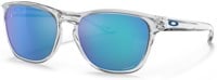 Oakley Manorburn Sunglasses - polished clear/prizm sapphire lens