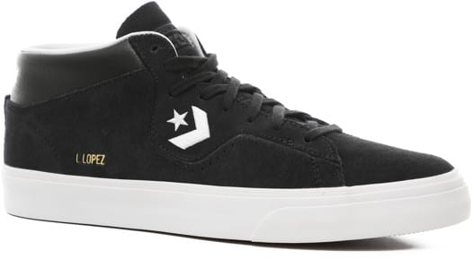 Converse Louie Lopez Pro Mid Skate Shoes - black/black/white - view large