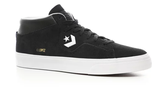 Converse Louie Lopez Pro Mid Skate Shoes - black/black/white