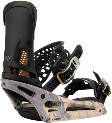 Burton Malavita EST Snowboard Bindings 2022 - dark gray/print - view large