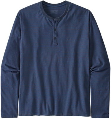 Patagonia Organic Cotton Lightweight Henley L/S T-Shirt - wavy dobby: stone blue - view large