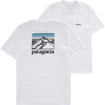 Patagonia Line Logo Ridge Pocket Responsibili-Tee T-Shirt - white - view large