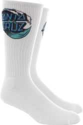Santa Cruz Wave Dot Sock - white