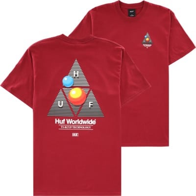 HUF Video Format Triple Triangle T-Shirt - cardinal - view large