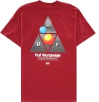 HUF Video Format Triple Triangle T-Shirt - cardinal