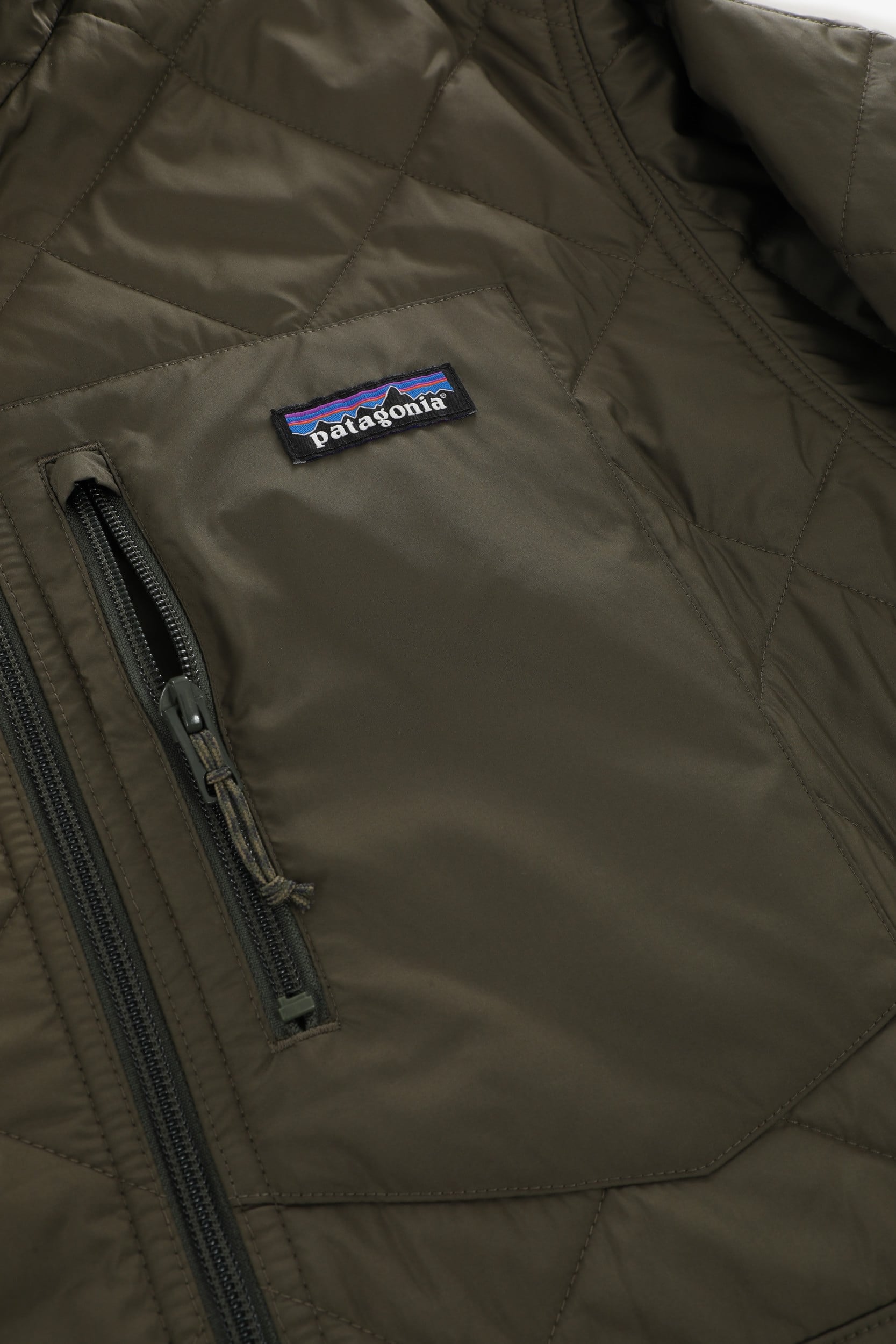 Patagonia Diamond Quilt Bomber Hoody Jacket basin green Free Shipping Tactics