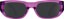 Spy Genre Sunglasses - translucent magenta matte black/happy gray lens - front