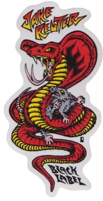 Black Label Reuter Snake & Rat Sticker - red - view large