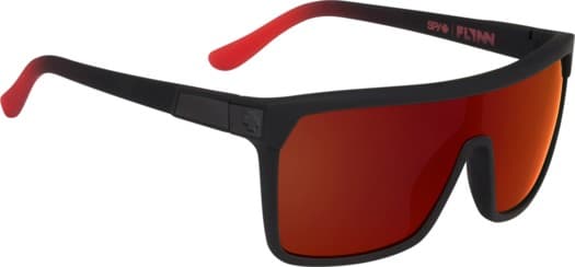 Spy Flynn Sunglasses - soft matte black red fade/happy gray green red spectra lens - view large
