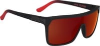 Spy Flynn Sunglasses - soft matte black red fade/happy gray green red spectra lens