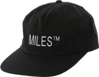 Miles Logo Snapback Hat - black