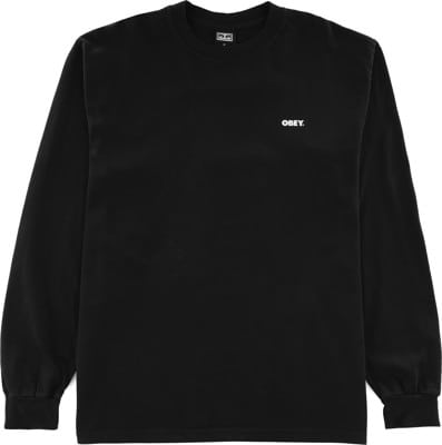 Obey Bold 2 L/S T-Shirt - off black - view large