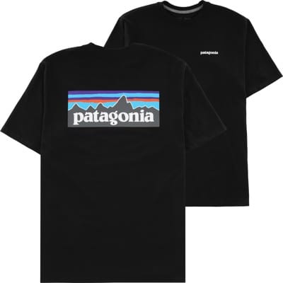 patagonia p-6 logo responsibili-tee t-shirt - black s