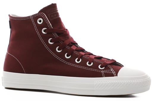 Converse Chuck Taylor All Star Pro High Skate Shoes - deep bordeaux/white - view large