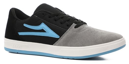 Lakai Brighton Skate Shoes - grey/light blue suede - view large