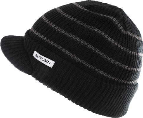 Autumn Visor Beanie - black stripe - view large