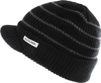 Autumn Visor Beanie - black stripe