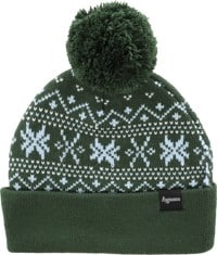 Autumn Wonderland Pom Beanie - forest green