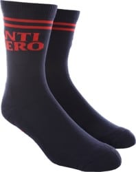 Anti-Hero Black Hero If Found Sock - navy/red
