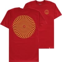 Spitfire Classic Swirl T-Shirt - cardinal/gold