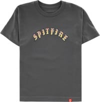 Spitfire Kids Old E T-Shirt - charcoal/red-yellow fade