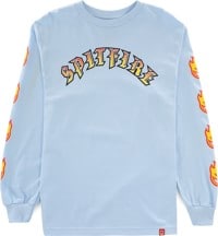 Spitfire Old E Bighead Fill Sleeve L/S T-Shirt - powder blue/yellow/red