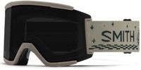 Smith Squad XL ChromaPop Goggles + Bonus Lens (Closeout) - limestone vibes/sun black lens + storm rose flash lens