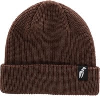 Crab Grab Claw Label Beanie - brown