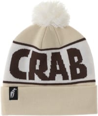 Crab Grab Pom Beanie - coffee cream