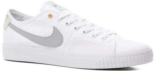 Nike SB Blazer Court Skate Shoes - (daan) white/wolf grey-white/barely green - view large