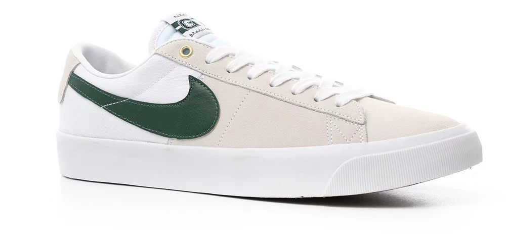 Nike Sb Zoom Blazer Low Pro Gt Skate Shoes White Fir White Gum Light Brown Free Shipping Tactics