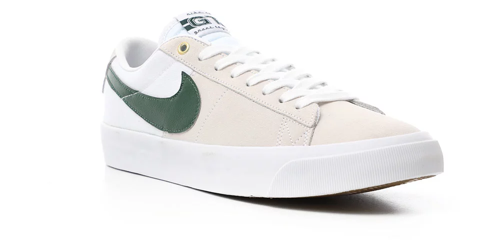 Nike SB Zoom Blazer Low Pro GT Skate Shoes - white/fir/white/gum 