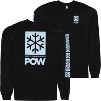Protect Our Winters POW Stacked Logo L/S T-Shirt - black/baby blue