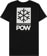 Protect Our Winters POW Stacked Logo T-Shirt - black/white - reverse