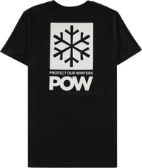 Protect Our Winters POW Stacked Logo T-Shirt - black/white
