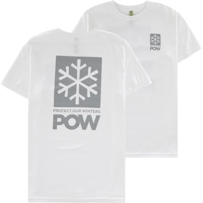 Protect Our Winters POW Stacked Logo T-Shirt - white - view large