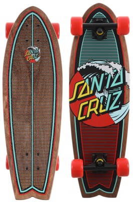Santa Cruz Classic Wave Splice 8.8 Cruzer Shark Complete Cruiser Skateboard - view large
