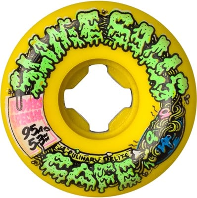 Slime Balls Double Take Cafe Vomit Mini Skateboard Wheels - yellow (95a) - view large