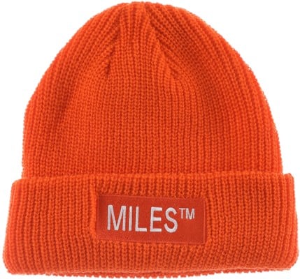Miles Logo Beanie - safety orange - view large