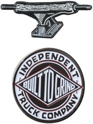 Independent BTG Pin Set - black/white/red