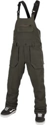 Volcom Roan Bib Overall Pants - black green