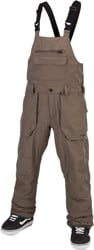 Volcom Roan Bib Overall Pants - dark teak