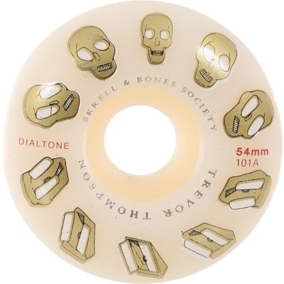 Dial Tone Wheel Co. Thompson Skrell & Bones Standard Skateboard Wheels - white (101a) - view large